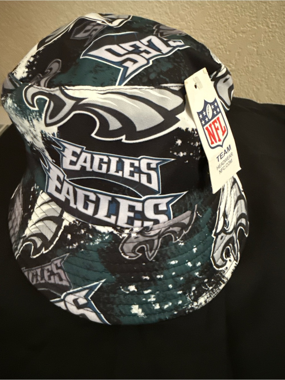 💚🦅NFL Philadelphia Eagles Bucket Hat - Black/Green/White